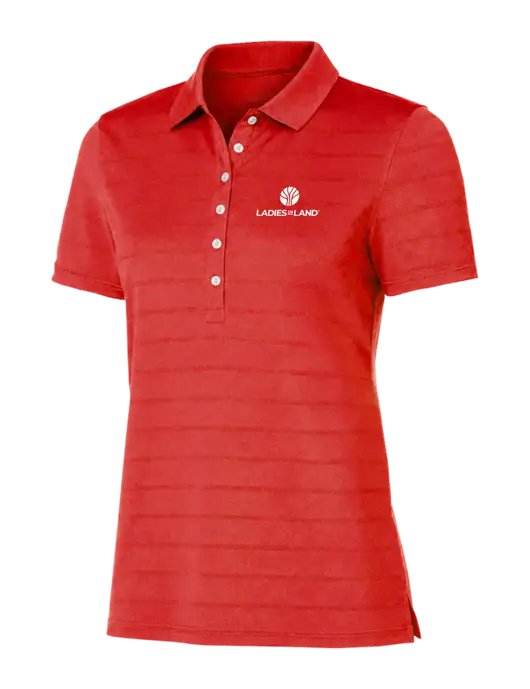 Callaway Womens Red Ventilated Polo w/Ladies In Land Logo