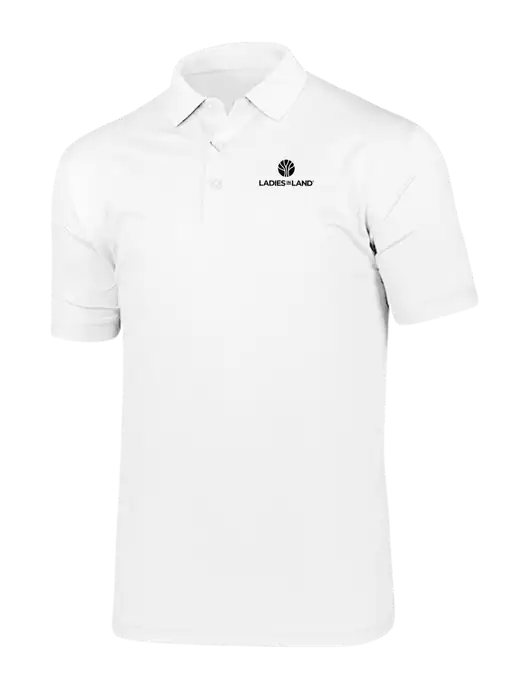 Callaway Vibrant Bright White Ventilated Polo w/Ladies In Land Logo