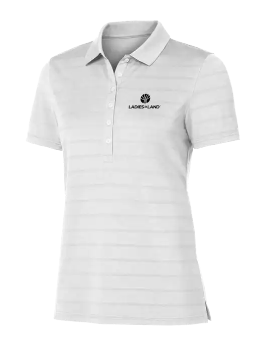 Callaway Womens Bright White Ventilated Polo w/Ladies In Land Logo