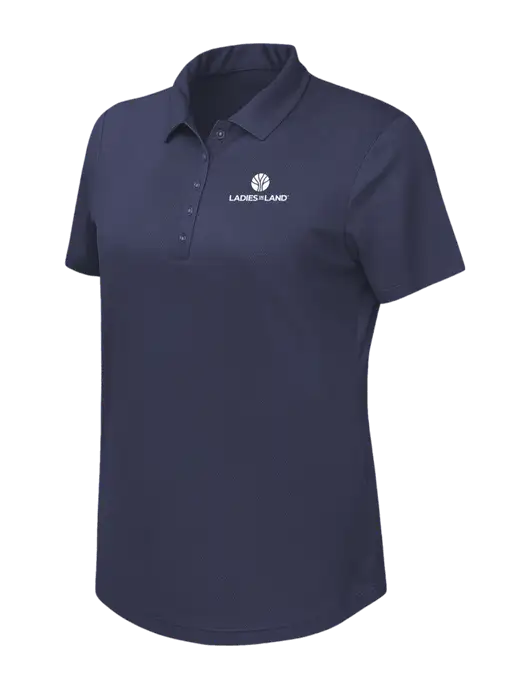 Callaway Womens Birdseye Navy Polo w/Ladies In Land Logo