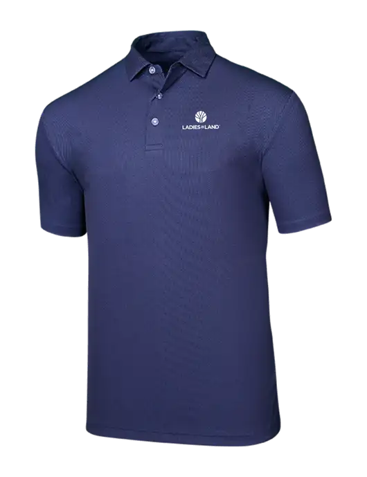 Callaway Birdseye Navy Polo w/Ladies In Land Logo