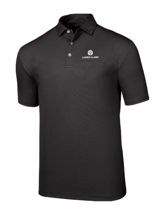 Callaway Birdseye Black Polo w/Ladies In Land Logo