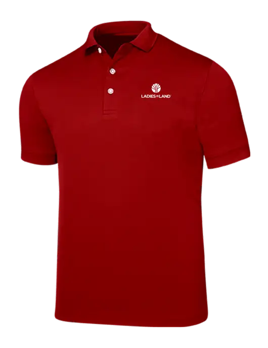 Callaway Ottoman Red Polo w/Ladies In Land Logo
