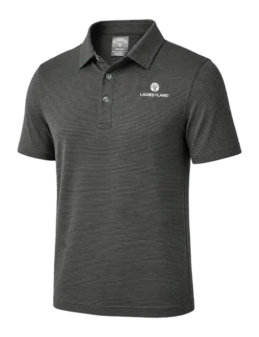 Callaway Black Fine Line Stripe Polo w/Ladies In Land Logo