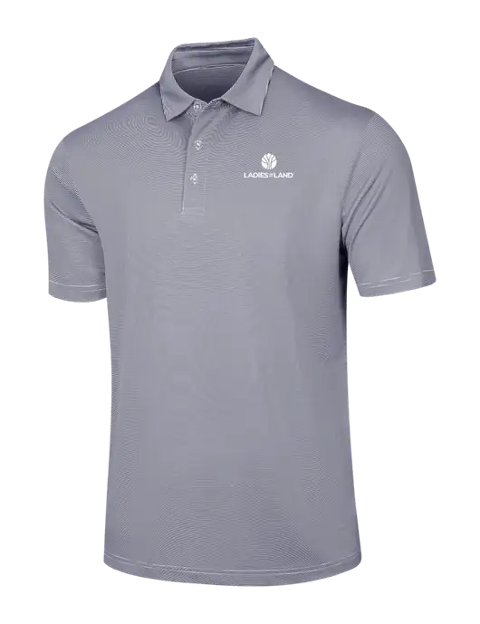 Callaway Navy Fine Line Stripe Polo w/Ladies In Land Logo