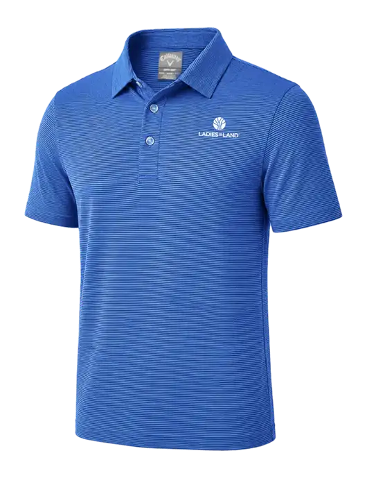 Callaway Royal Blue Fine Line Stripe Polo w/Ladies In Land Logo