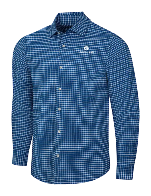 Navy/White City Stretch Shirt w/Ladies In Land Logo