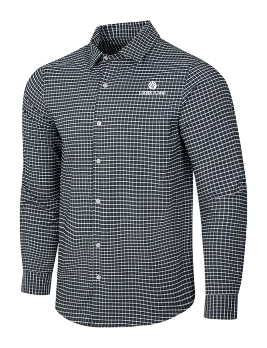 Dark Grey/White City Stretch Shirt w/Ladies In Land Logo