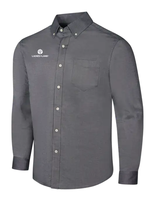 Dark Grey SuperPro Oxford Shirt w/Ladies In Land Logo