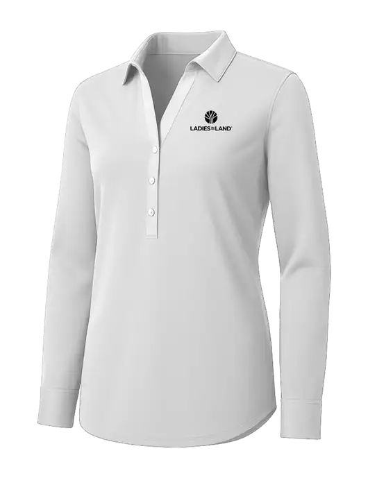 Womens White City Stretch Shirt w/Ladies In Land Logo