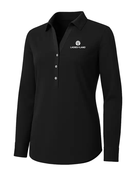 Womens Black City Stretch Shirt w/Ladies In Land Logo