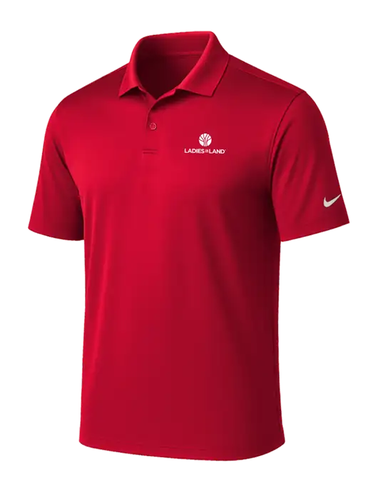 NIKE Red Victory Solid Polo w/Ladies In Land Logo
