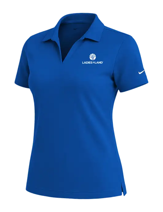 NIKE Royal Womens Dri-Fit Micro Pique Polo w/Ladies In Land Logo
