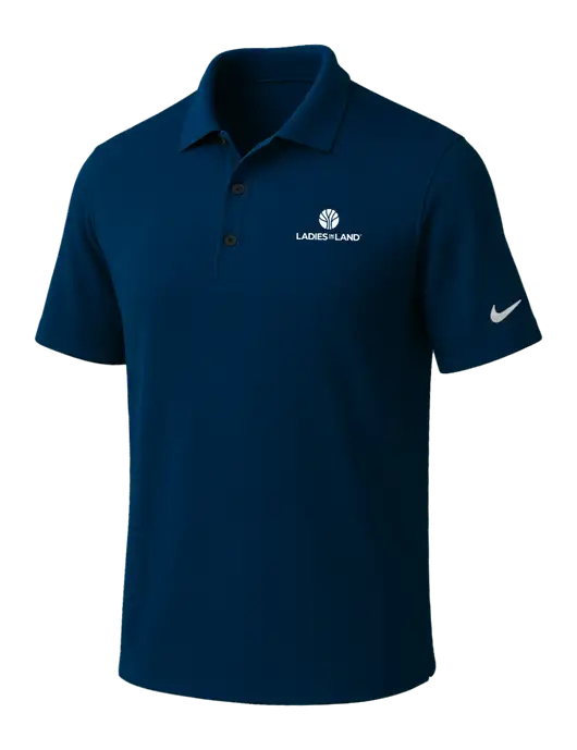 NIKE Navy Dri-Fit Micro Pique Polo w/Ladies In Land Logo