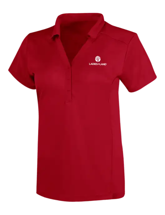 OGIO Red Womens Framework Polo w/Ladies In Land Logo