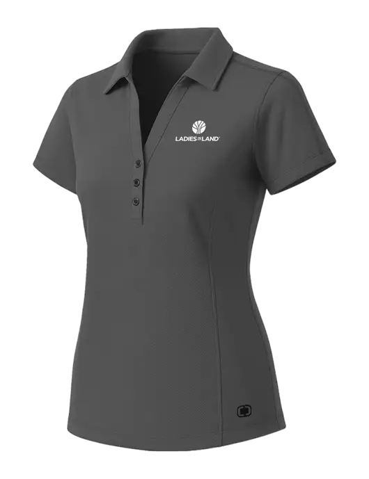 OGIO Womens Medium Grey ONYX Polo w/Ladies In Land Logo