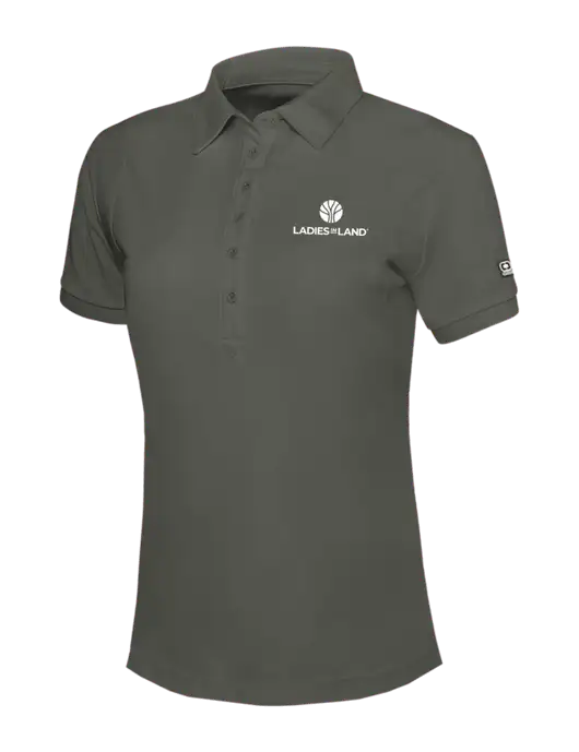 OGIO Womens Medium Grey Jewel Polo w/Ladies In Land Logo