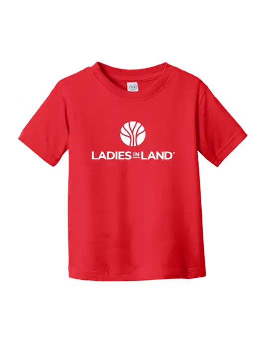 Rabbit Skins Red Toddler Fine Jersey Tee w/Ladies In Land Logo