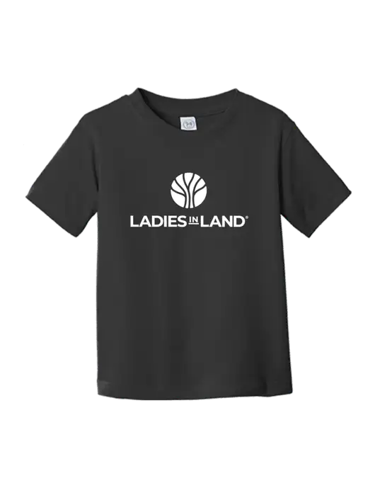 Rabbit Skins Black Toddler Fine Jersey Tee w/Ladies In Land Logo