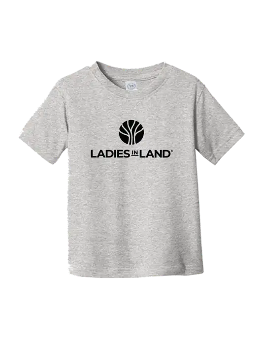 Rabbit Skins Light Grey Heather Toddler Fine Jersey Tee w/Ladies In Land Logo