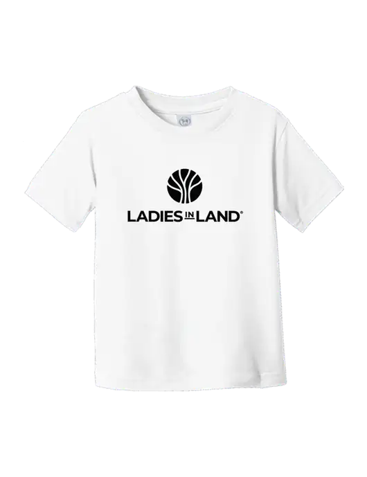 Rabbit Skins White Toddler Fine Jersey Tee w/Ladies In Land Logo