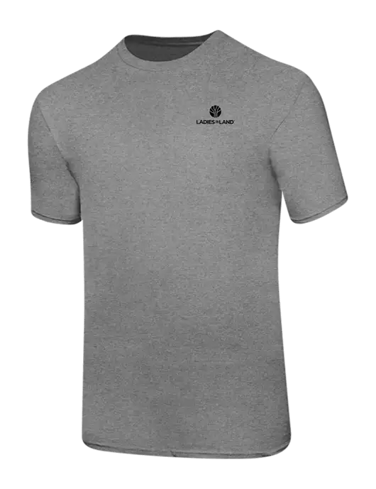 Ring Spun Light Heather Grey 4.5 oz T-Shirt w/Ladies In Land Logo
