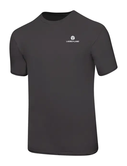 Ring Spun Charcoal 4.5 oz T-Shirt w/Ladies In Land Logo