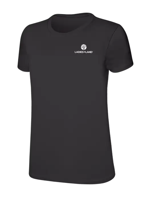 Womens Ring Spun Charcoal 4.5 oz T-Shirt w/Ladies In Land Logo