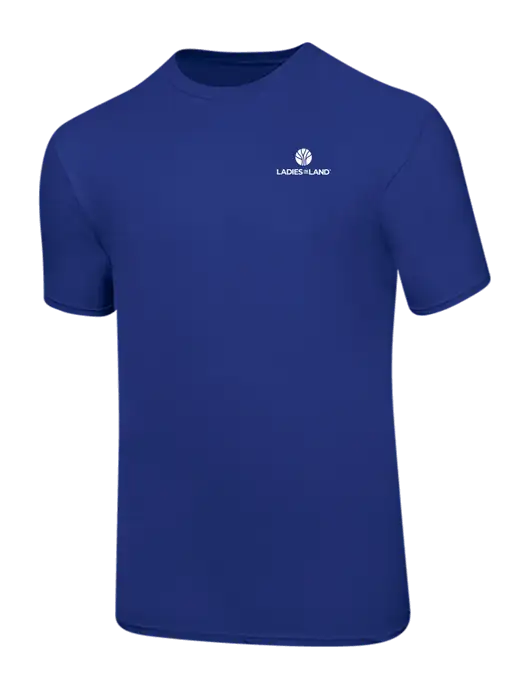 Ring Spun Royal 4.5 oz T-Shirt w/Ladies In Land Logo