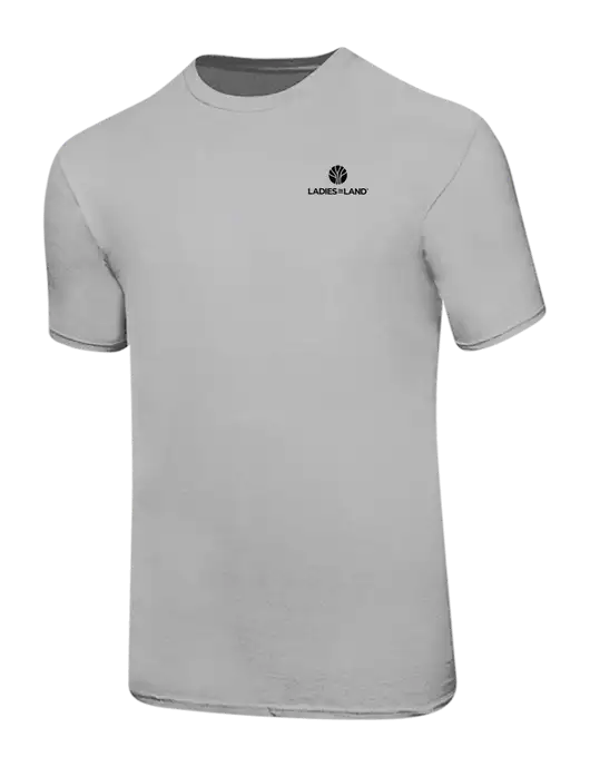 Ring Spun Silver 4.5 oz T-Shirt w/Ladies In Land Logo