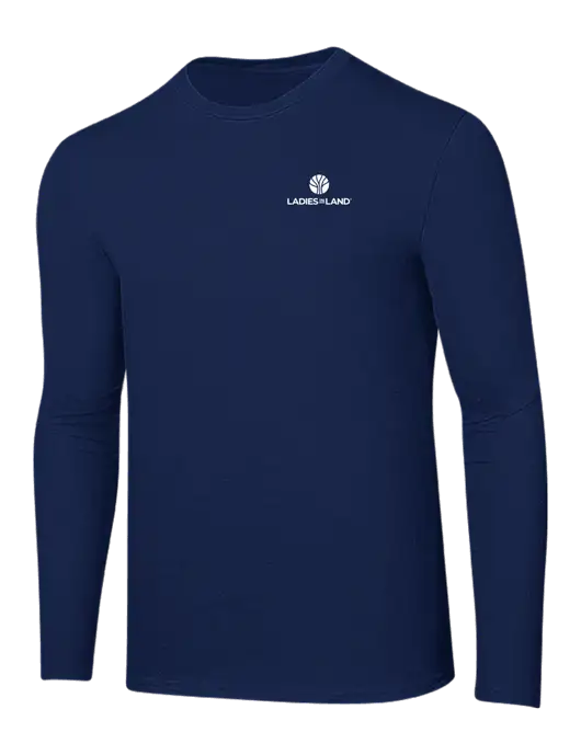 Ring Spun Navy 4.5 oz Long Sleeve T-Shirt w/Ladies In Land Logo