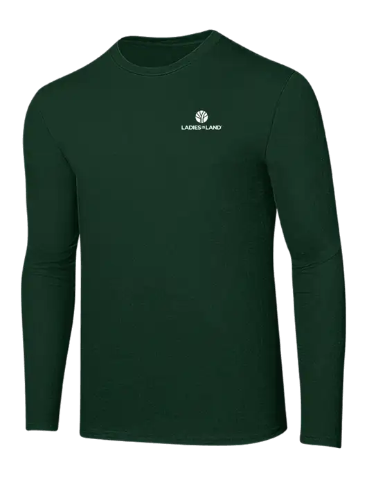 Ring Spun Forest Green 4.5 oz Long Sleeve T-Shirt w/Ladies In Land Logo
