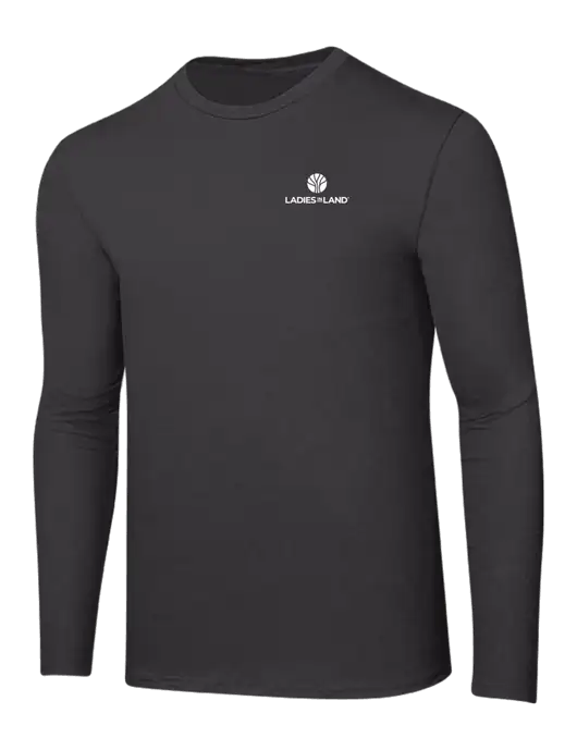 Ring Spun Charcoal 4.5 oz Long Sleeve T-Shirt w/Ladies In Land Logo