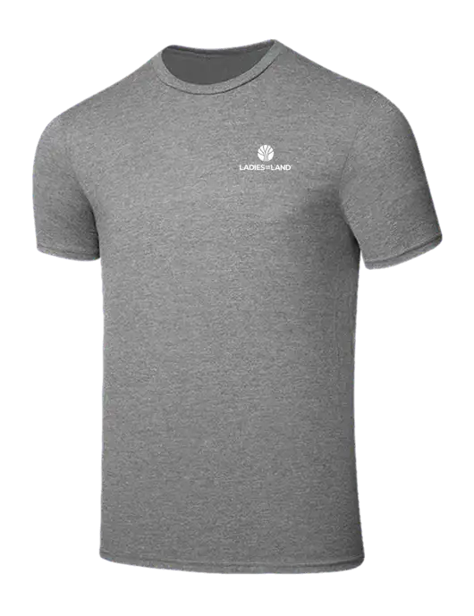 Seriously Soft Grey Frost T-Shirt w/Ladies In Land Logo