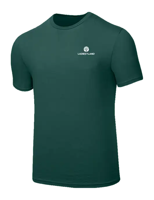 Seriously Soft Dark Green T-Shirt w/Ladies In Land Logo