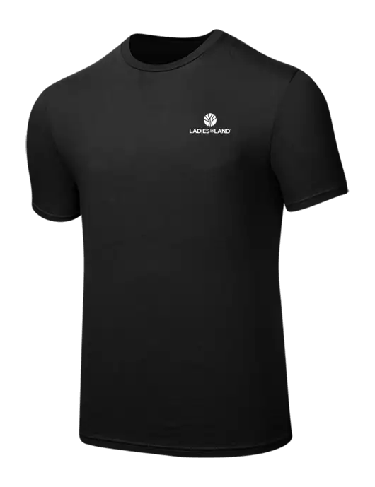 Seriously Soft Black T-Shirt w/Ladies In Land Logo