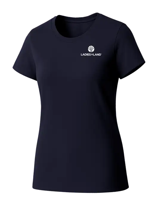 Womens Seriously Soft New Navy T-Shirt w/Ladies In Land Logo