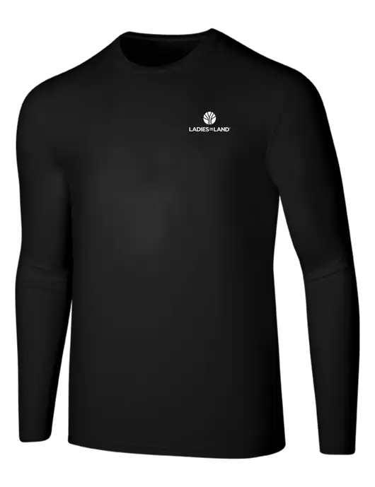 Seriously Soft Black Long Sleeve T-Shirt w/Ladies In Land Logo