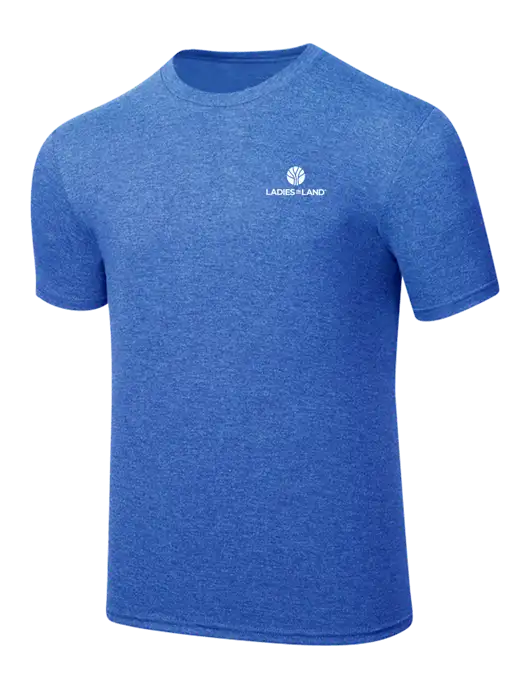 Simply Soft Royal Frost 4.5oz  Poly/Combed Ring Spun Cotton T-Shirt w/Ladies In Land Logo