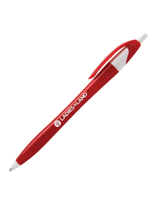 Novella Red/White Executive Pen - Blue Ink w/Ladies In Land Logo