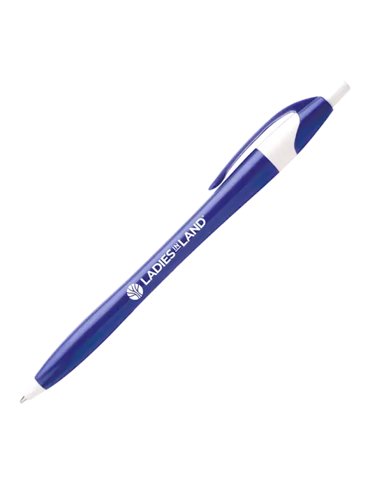 Novella Royal/White Executive Pen - Blue Ink w/Ladies In Land Logo