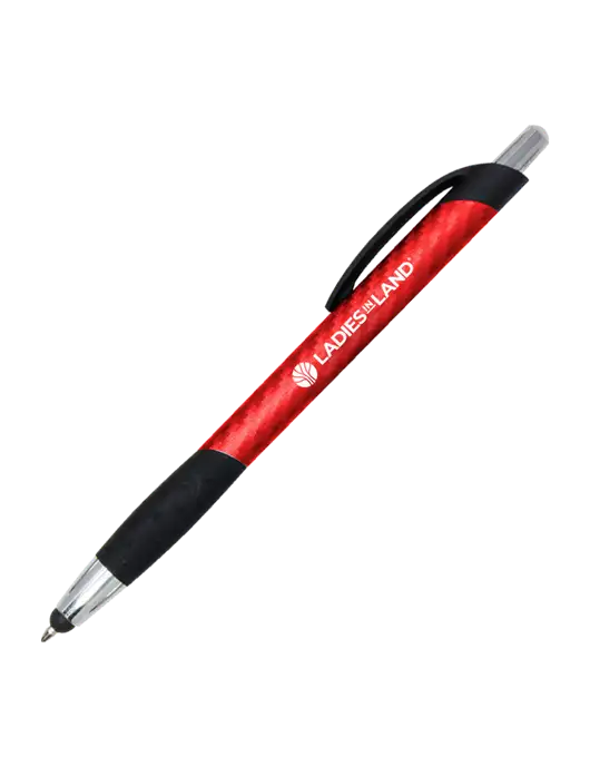 Sunray Red Stylus Pen - Black Ink w/Ladies In Land Logo