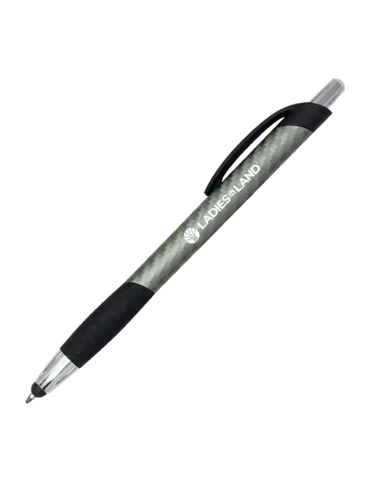 Sunray Gunmetal Stylus Pen w/Ladies In Land Logo