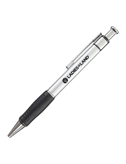 Malta Silver Pen - Black Ink w/Ladies In Land Logo