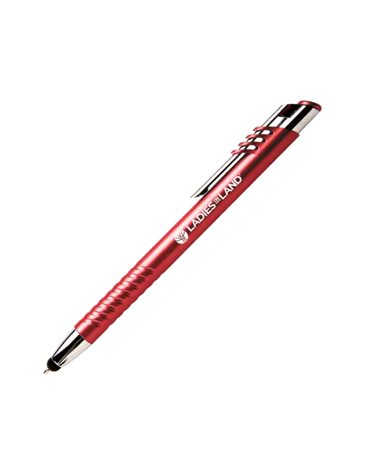 Schirhart Red Stylus Pen - Blue Ink w/Ladies In Land Logo
