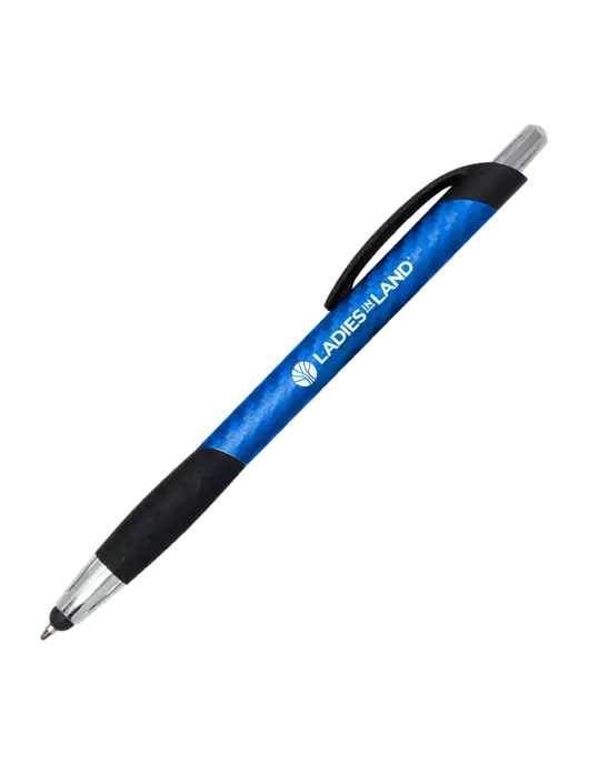 Sunray Blue Stylus Pen - Black Ink w/Ladies In Land Logo