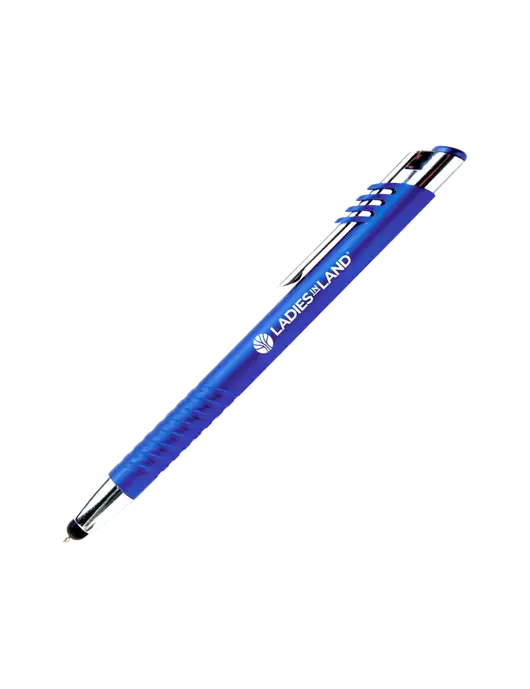 Schirhart Blue Stylus Pen - Blue Ink w/Ladies In Land Logo