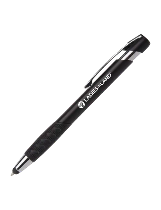 Alize Black Stylus Black Ink Pen w/Ladies In Land Logo