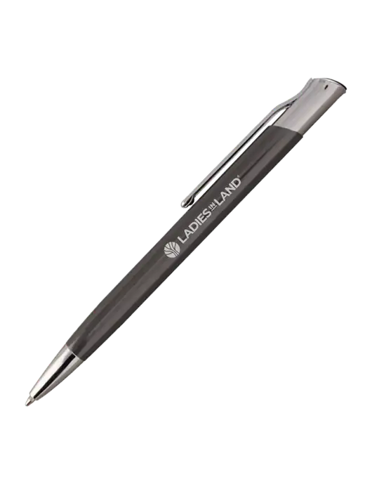 San Malo Gunmetal Pen - Black Ink w/Ladies In Land Logo