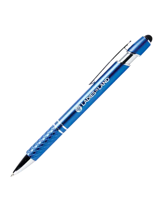 Valencia Blue Stylus Pen - Black Ink w/Ladies In Land Logo